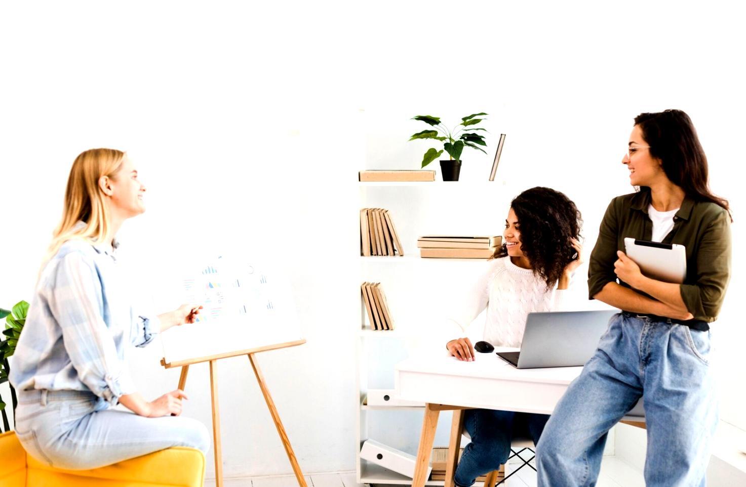 Business team analyzing financial data during training workshop